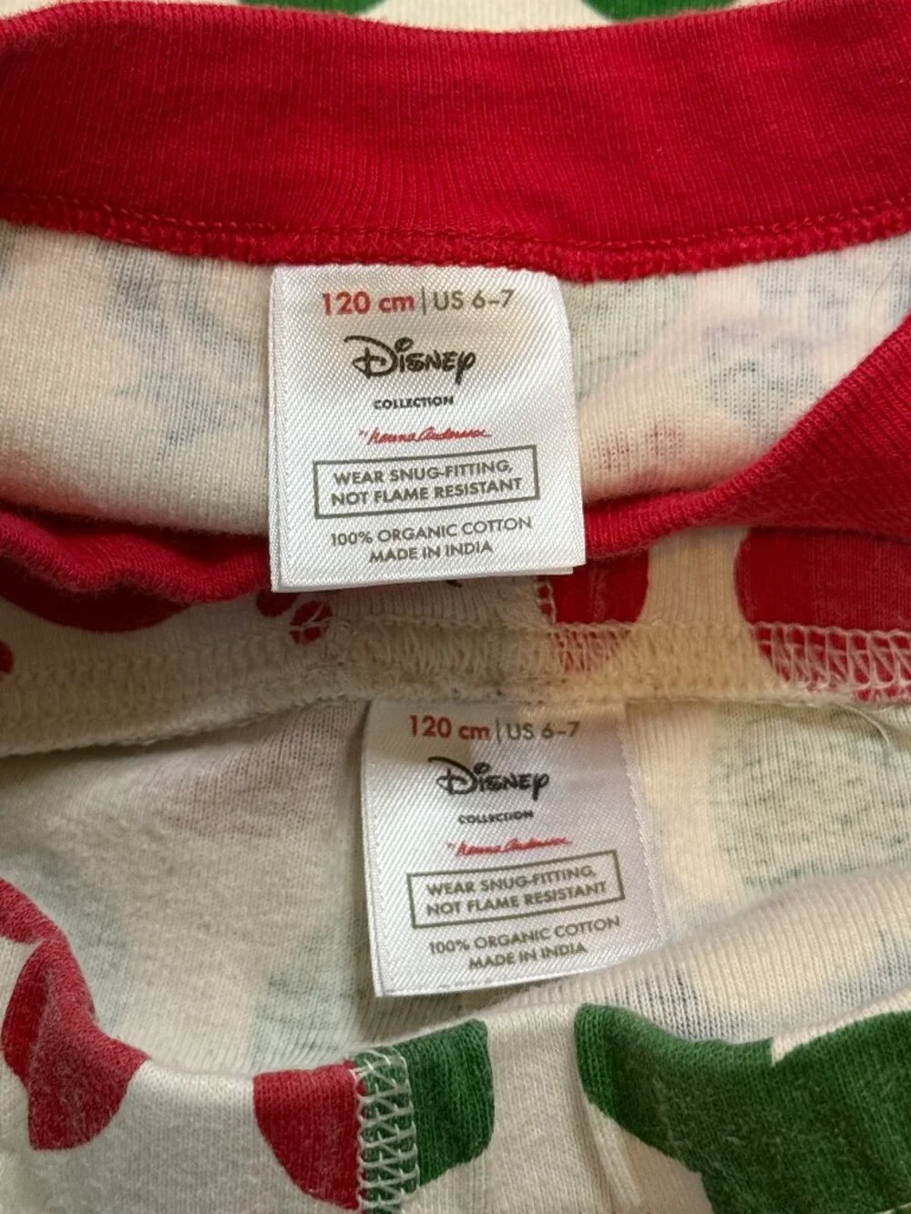 Hanna Andersson Disney Mickey Mouse Christmas pajama set kids size 6 holiday